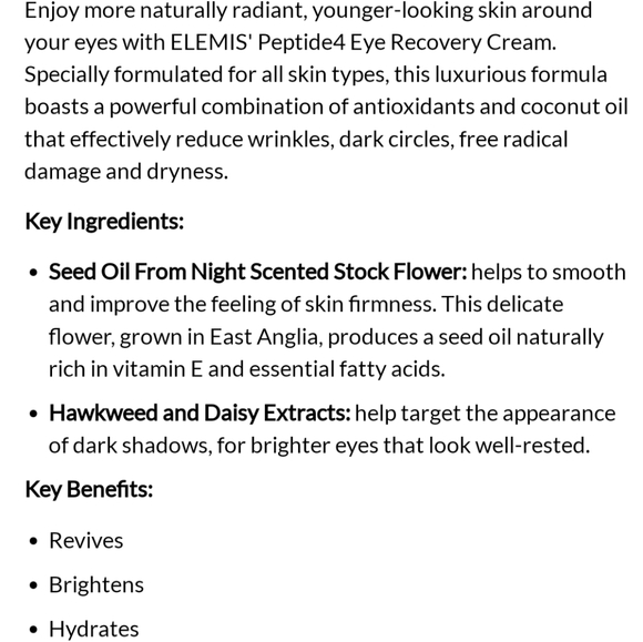 new in box Elemis eye recovery cream - Picture 3 of 3